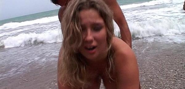 Hot young chuby busty french teen fucking with pervert guy on a nudist beach